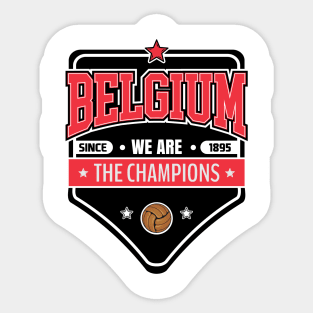 Belgium Football Superstar Badge Sticker